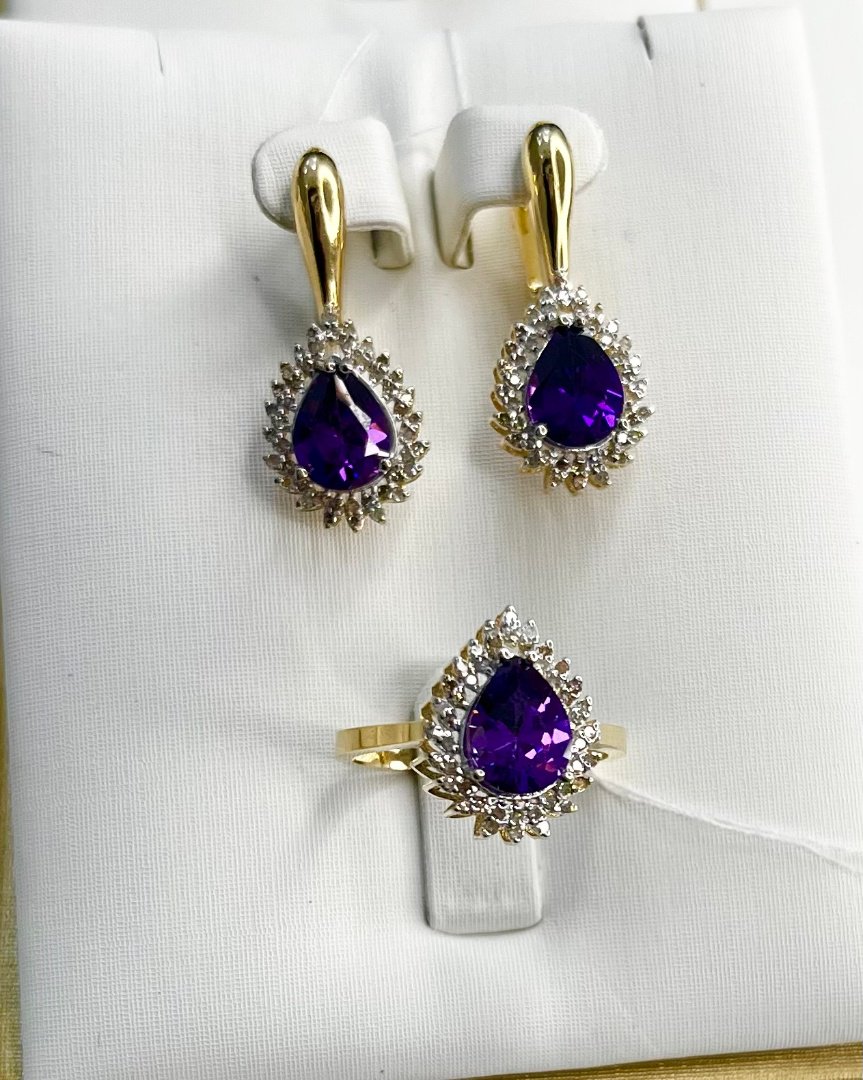 Ювелирный комплект Almaz Gold 76544 18р 8,35гр. 