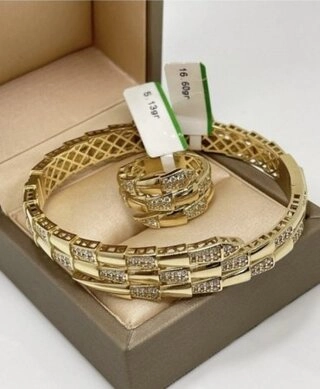 Ювелирный комплект Exclusive Gold 8732198 вес 22 г золото, без вставок 