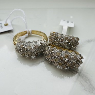 Ювелирный комплект SAFIYA JEWELRY BRILCOM5 вес 7.5 г золото, бриллиант 