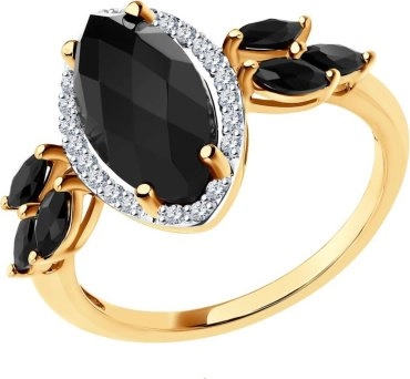 Ювелирный комплект Золото России 714261/714361 вес 8 г золото, агат, фианит 