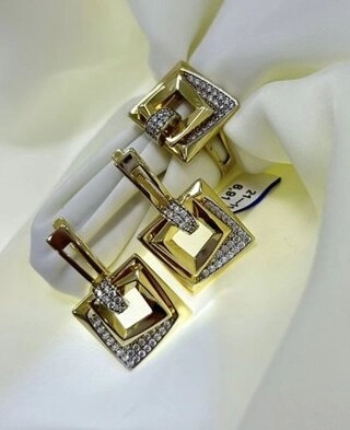 Ювелирный комплект SharmStyle SharmGold76778 вес 11 г золото, фианит 