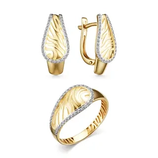 Ювелирный комплект Goldos 15796-300-S 18р 6,4гр 0,338ct. 