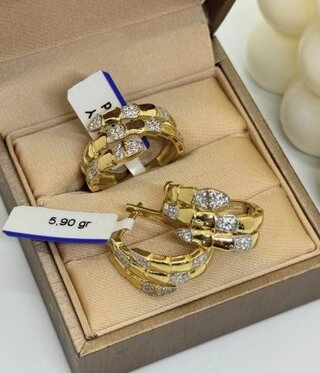 Ювелирный комплект Exclusive Gold SharmGold877788 вес 8.91 г золото, фианит 