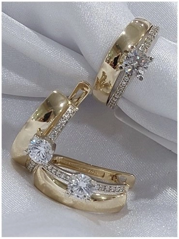 Ювелирный комплект Exclusive Gold 85578865 вес 6 г золото, фианит 