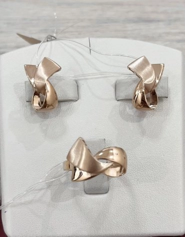 Ювелирный комплект Диамант ЮЗ 85578 вес 7.19 г золото, без вставок 