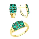 Ювелирный комплект Diamant 53-320-01442-1 53-310-01442-1_18 18р 5,06гр.  - фото 3