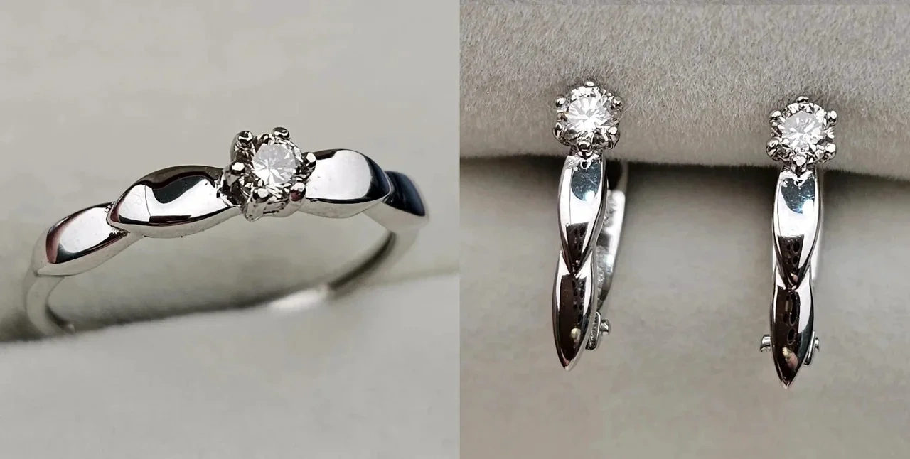 Ювелирный комплект Deimantas 113690155 16р 0,102ct 0,2ct. 