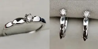 Ювелирный комплект Deimantas 113690155 16р 0,102ct 0,2ct. 