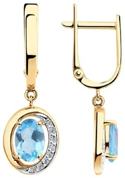 Ювелирный комплект Diamant 51-321-00224-1.51-310-00224-1 17.5гр 4.87гр  - фото 2