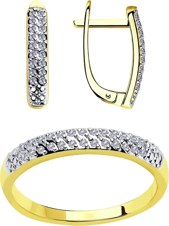 Ювелирный комплект Sokolov 1021306-2 1011798-2 18р 3.84гр  - фото 2