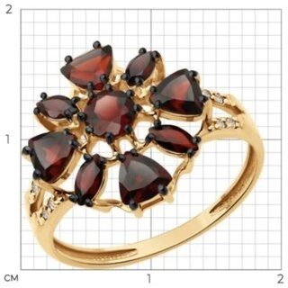 Ювелирный комплект Diamant 51-320-02436-2 51-310-02436-2 19р 7.54гр 