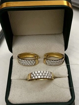 Ювелирный комплект Diamant 86545 19р 9.17гр 