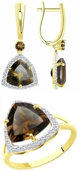 Ювелирный комплект Diamant 53-321-00865-2 53-310-00865-2 18.5р 8.15гр 