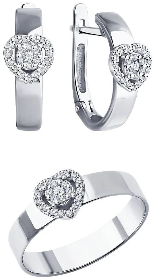 Ювелирный комплект Sokolov 1022257-3 1012673-3 17.5р 5.95гр  - фото 5