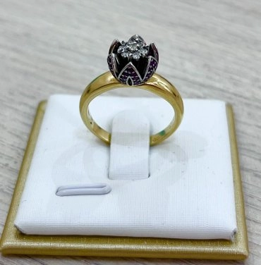 Ювелирный комплект Exclusive Gold 114597 вес 11.48 г золото, бриллиант, гранат 