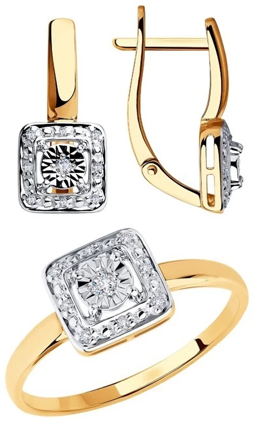 Ювелирный комплект Diamant SET-51-210-00306-1_17 17р 4.76гр 