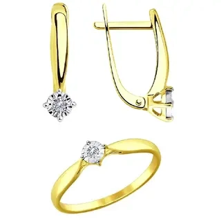 Ювелирный комплекты Sokolov 1021322-21011587_16.5 16.5р 3,26гр  - фото 2