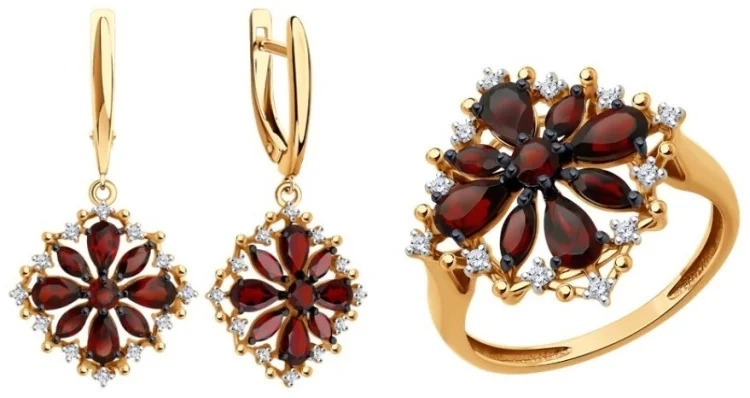 Ювелирный комплект Sokolov 51-310-02484-1 18р 8.16гр  - фото 3