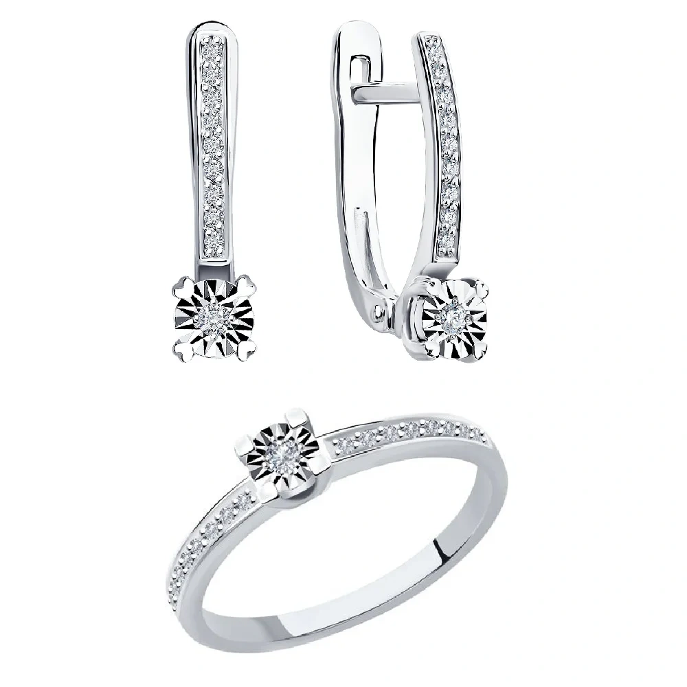 Ювелирный комплект Sokolov Z1021850 1011980 16.5р 3.69гр  - фото 2