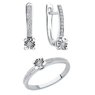 Ювелирный комплект Sokolov Z1021850 1011980 16.5р 3.69гр 