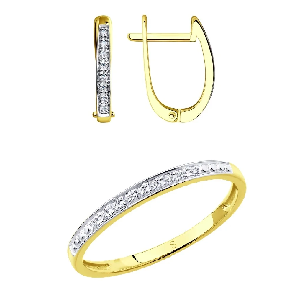 Ювелирный комплект Sokolov S1020971  S1011806-2_16 16р 2.59гр  - фото 5