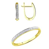 Ювелирный комплект Sokolov S1020971  S1011806-2_16 16р 2.59гр  - фото 5