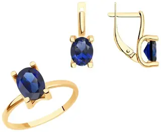 Ювелирный комплект Sokolov 716498/727628 17.5р 4.48гр 