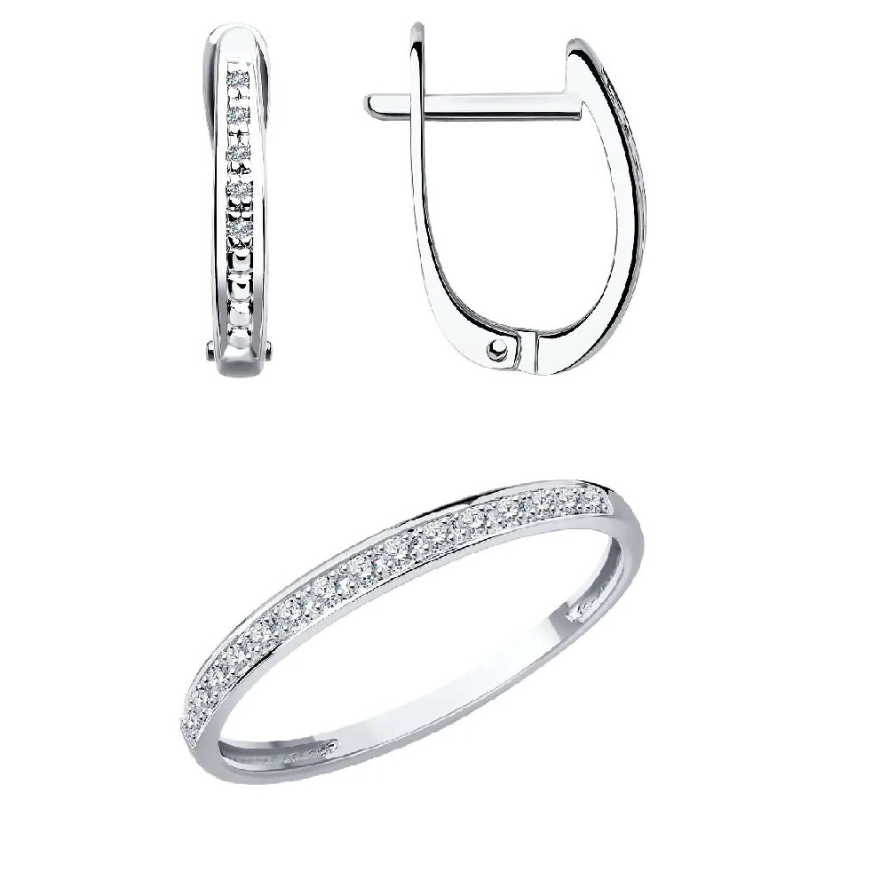 Ювелирный комплект Sokolov S1021316-3  17р 2,66гр  - фото 8