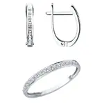 Ювелирный комплект Sokolov S1021316-3  17р 2,66гр  - фото 8