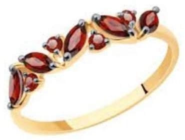 Ювелирный комплект SOKOLOV 716199-1 вес 3.49 г золото, гранат 