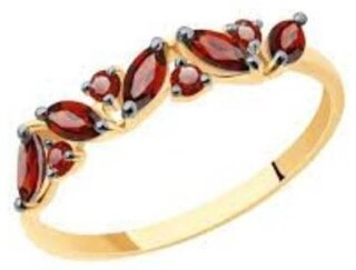 Ювелирный комплект SOKOLOV 716199-1 вес 3.49 г золото, гранат 