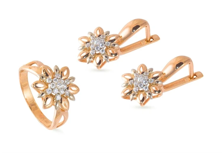 Ювелирный комплект Crystal 117-3-004-27_185 18,5р 6,78гр. 