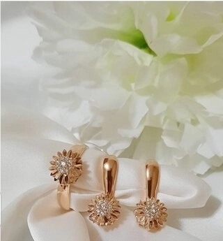 Ювелирный комплект Kausar Gold К203 4,46гр. 