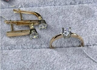 Ювелирный комплект Kausar Gold K403 17-19р 4,5гр. 