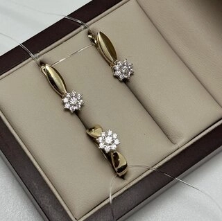 Ювелирный комплект Kausar Gold K584 17-19р 5,15гр. 