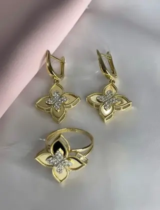 Ювелирный комплект Золото России 196105 17р 7.12гр  - фото 3