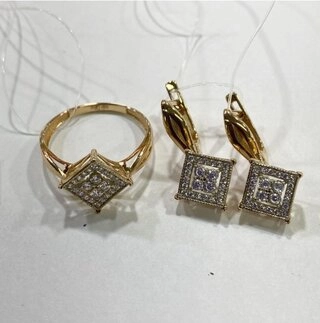Ювелирный комплект Kausar Gold К183 16-19р 5,37гр. 