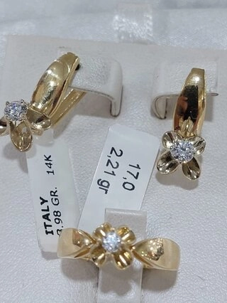 Ювелирный комплект Kausar Gold К180 17р 6,19гр. 