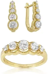 Ювелирный комплект Goldos Premium MR1372-S 17,5р 6,3гр 1,56ct.  - фото 2