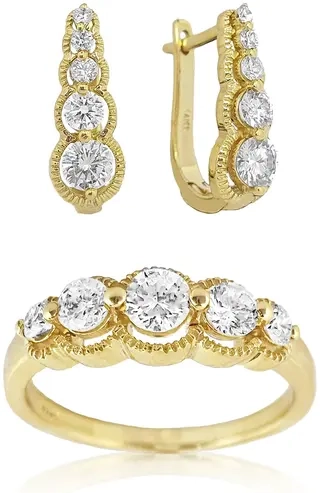 Ювелирный комплект Goldos Premium MR1372-S 17,5р 6,3гр 1,56ct. 