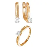 Ювелирный комплект Goldos К4132-15-G-S 17,5р  - фото 2