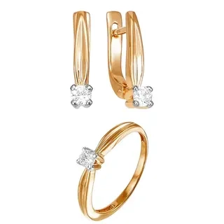 Ювелирный комплект Goldos К4132-15-G-S 17,5р  - фото 2