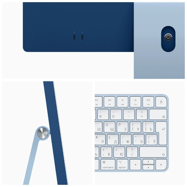 Моноблок Apple iMac 24″ 256GB 24M182SUX 2021 Blue (MJV93) - фото 5