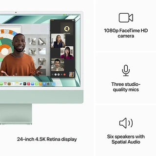 Моноблок Apple iMac 24 M3 8CPU 10GPU SSD 256GB Green (MQRN3)