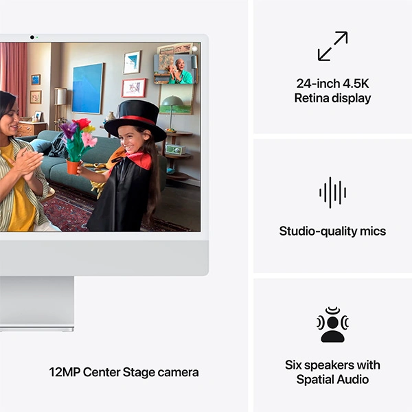 Моноблок Apple iMac 24" M4 8CPU 8GPU 256GB Silver (MWUC3RU/A) - фото 7