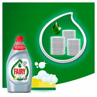 Средство для мытья посуды Fairy Platinum Лимон и лайм 650 мл