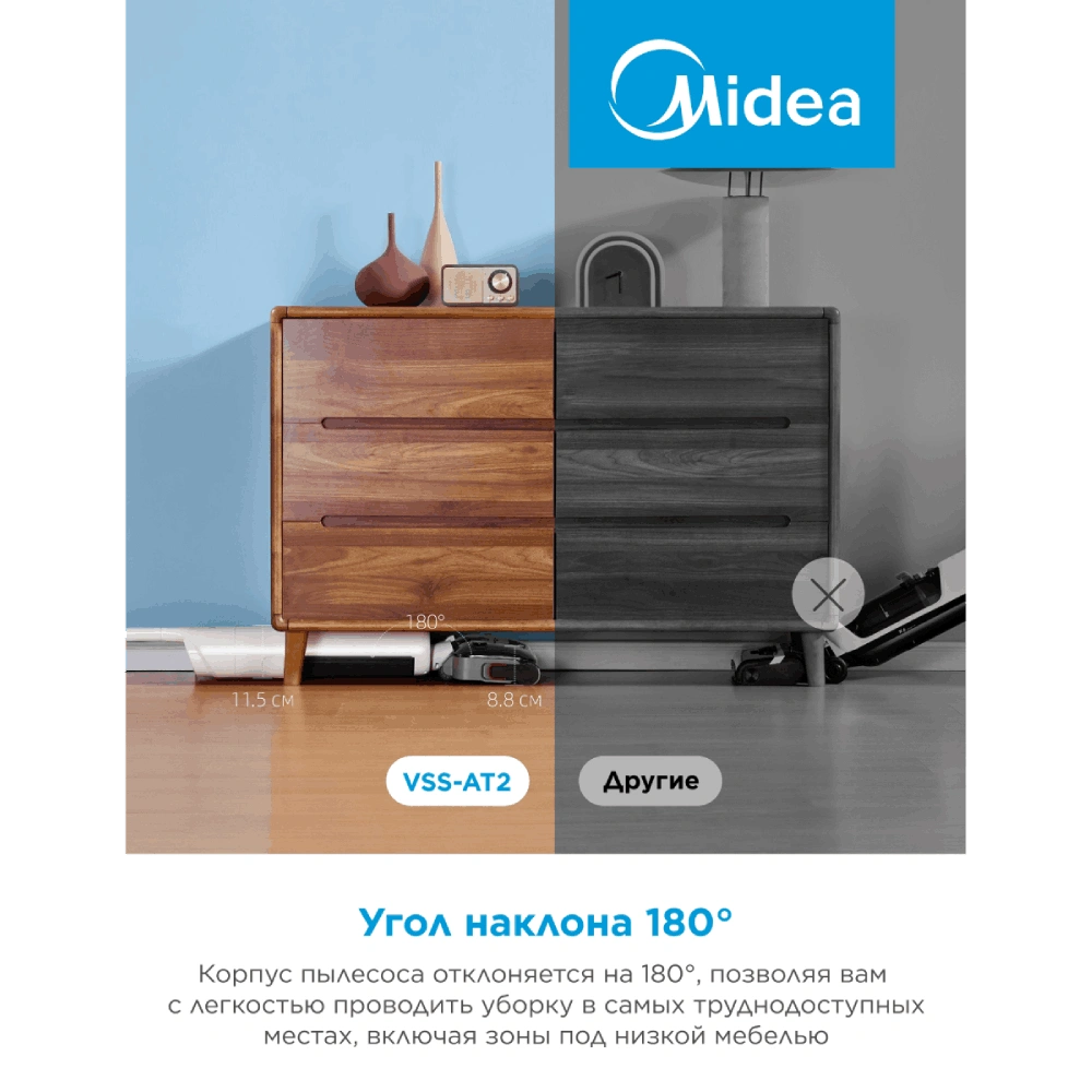 Вертикальный моющий пылесос Midea VSS-AT2 - фото 3