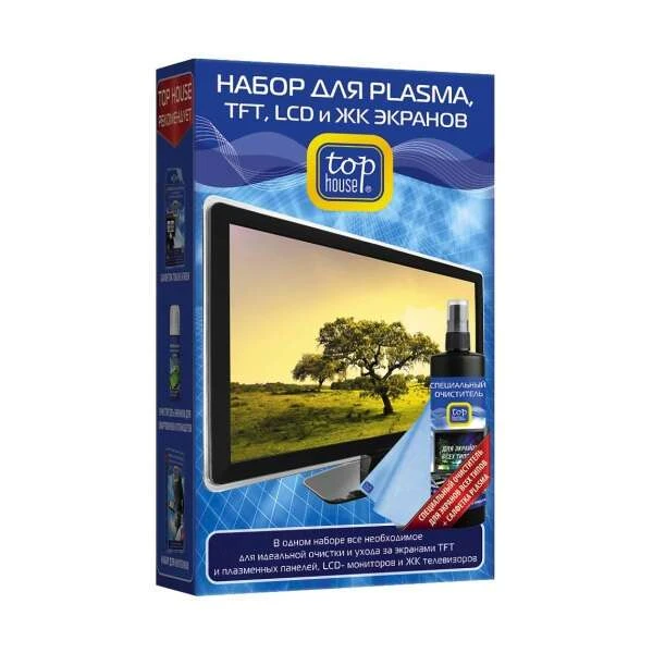 Набор для очистки экранов Top House 391510 для  Plasma, TFT, LCD и  ЖК экранов 2 предмета