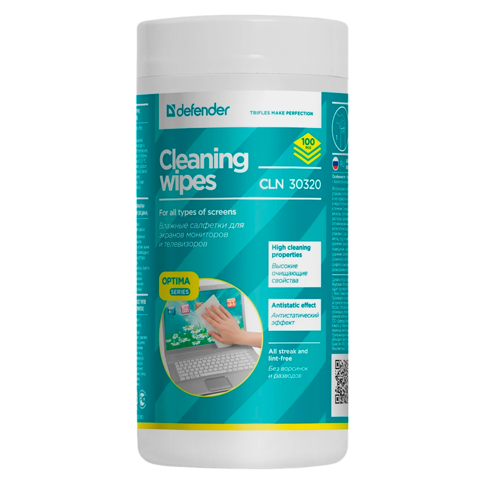 Салфетки для экранов Defender CLN30320 (100шт)