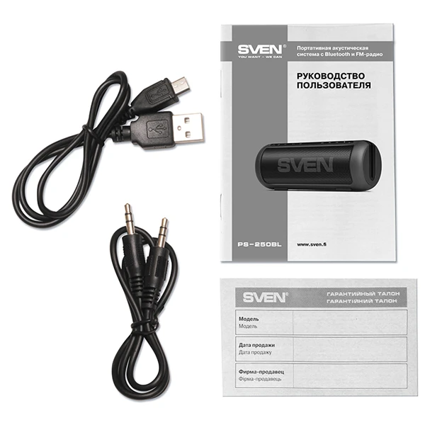 Портативная колонка Sven PS-250BL - фото 6